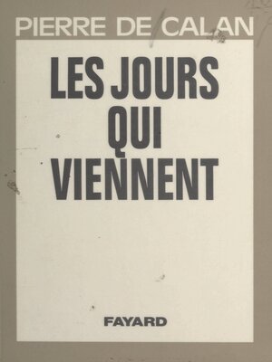 cover image of Les jours qui viennent